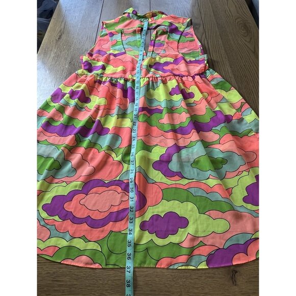 Nanette Lepore Swim Water Cover Up Size XL Retro Hippie Colorful Beach Sheer - Picture 6 of 10